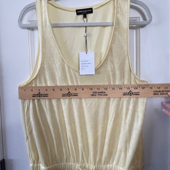 New Generation Love Yellow Velour Emery Jumpsuit Size XL Extra Large - Picture 8 of 12